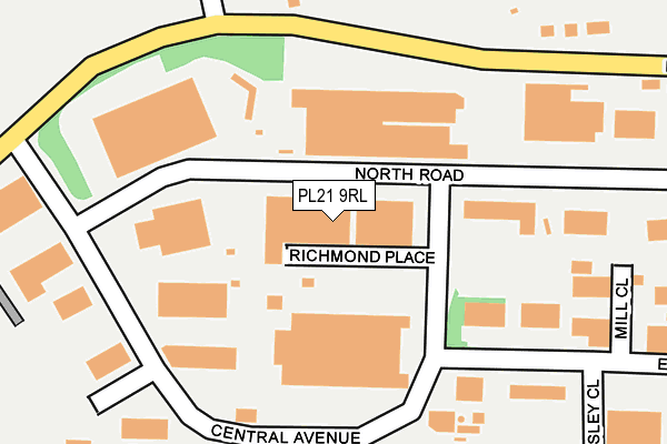 PL21 9RL map - OS OpenMap – Local (Ordnance Survey)