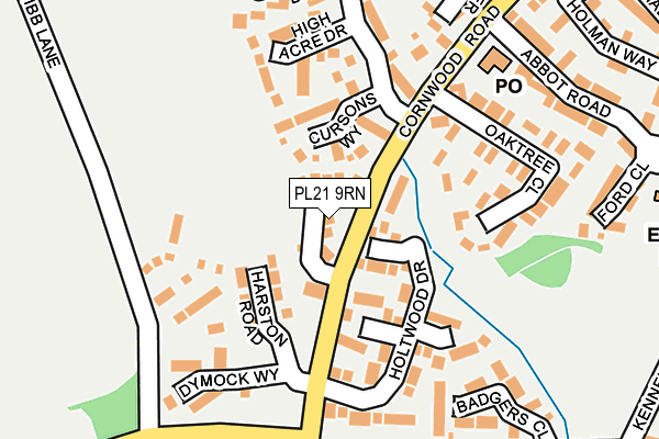 PL21 9RN map - OS OpenMap – Local (Ordnance Survey)