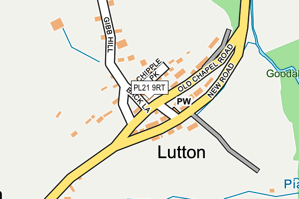 PL21 9RT map - OS OpenMap – Local (Ordnance Survey)