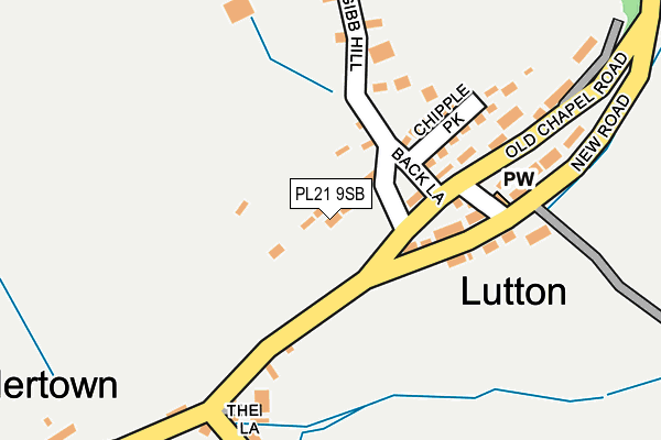 PL21 9SB map - OS OpenMap – Local (Ordnance Survey)