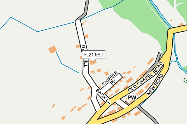 PL21 9SD map - OS OpenMap – Local (Ordnance Survey)