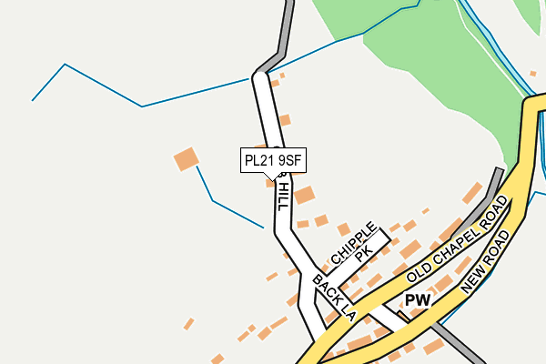 PL21 9SF map - OS OpenMap – Local (Ordnance Survey)