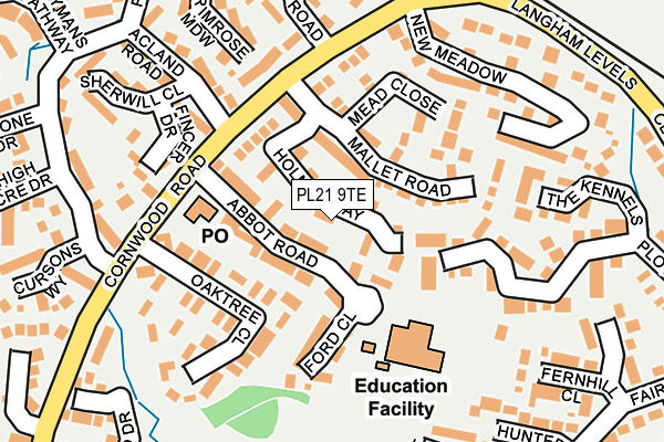 PL21 9TE map - OS OpenMap – Local (Ordnance Survey)