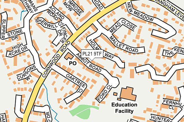 PL21 9TF map - OS OpenMap – Local (Ordnance Survey)