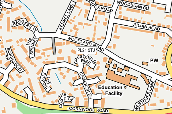 PL21 9TJ map - OS OpenMap – Local (Ordnance Survey)