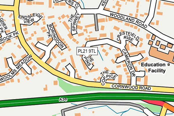 PL21 9TL map - OS OpenMap – Local (Ordnance Survey)