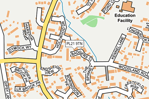 PL21 9TN map - OS OpenMap – Local (Ordnance Survey)
