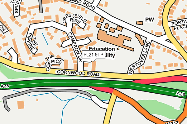 PL21 9TP map - OS OpenMap – Local (Ordnance Survey)