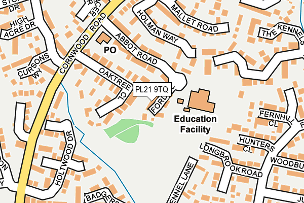 PL21 9TQ map - OS OpenMap – Local (Ordnance Survey)