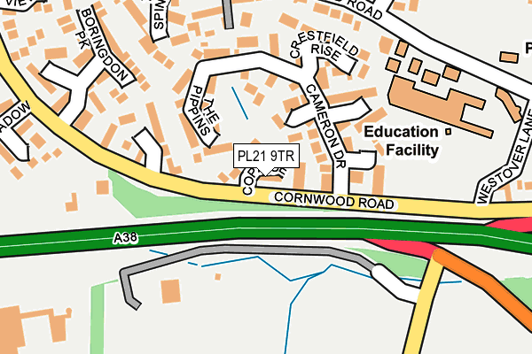 PL21 9TR map - OS OpenMap – Local (Ordnance Survey)