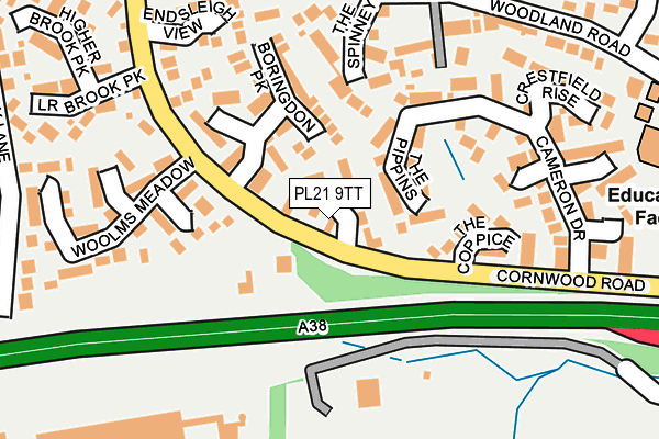 PL21 9TT map - OS OpenMap – Local (Ordnance Survey)