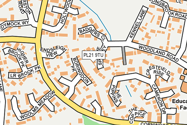 PL21 9TU map - OS OpenMap – Local (Ordnance Survey)