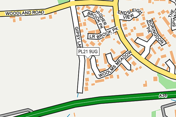 PL21 9UG map - OS OpenMap – Local (Ordnance Survey)