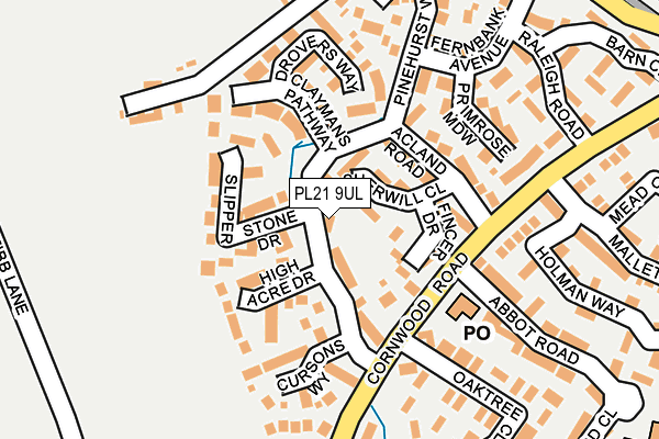 PL21 9UL map - OS OpenMap – Local (Ordnance Survey)