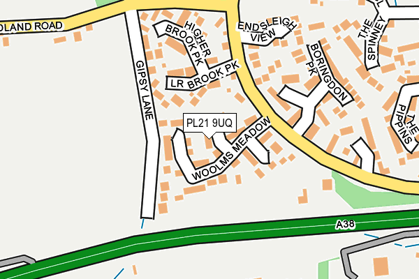 PL21 9UQ map - OS OpenMap – Local (Ordnance Survey)