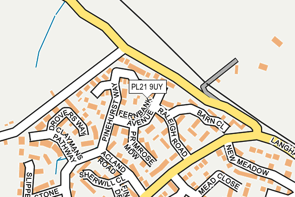 PL21 9UY map - OS OpenMap – Local (Ordnance Survey)