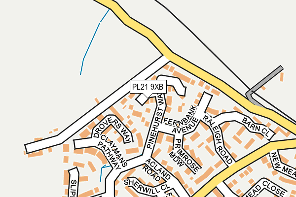 PL21 9XB map - OS OpenMap – Local (Ordnance Survey)