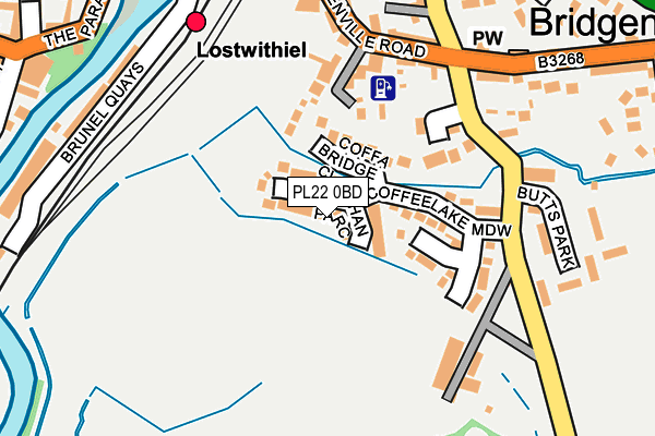 PL22 0BD map - OS OpenMap – Local (Ordnance Survey)