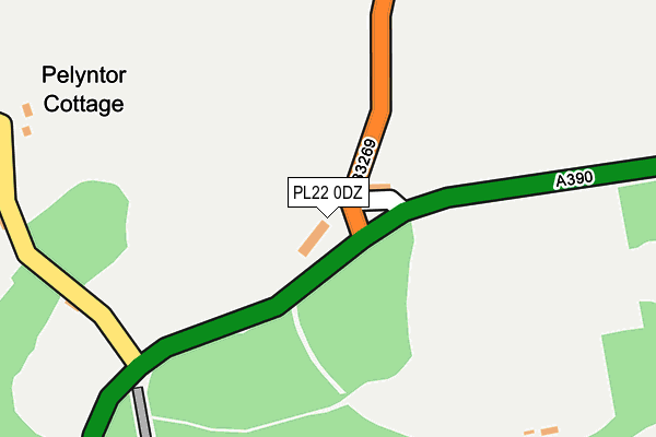 PL22 0DZ map - OS OpenMap – Local (Ordnance Survey)