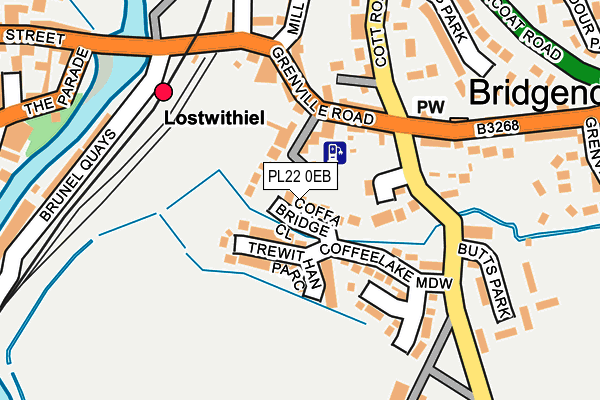 PL22 0EB map - OS OpenMap – Local (Ordnance Survey)