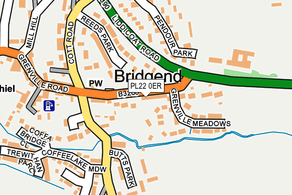 PL22 0ER map - OS OpenMap – Local (Ordnance Survey)