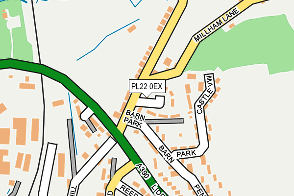 PL22 0EX map - OS OpenMap – Local (Ordnance Survey)