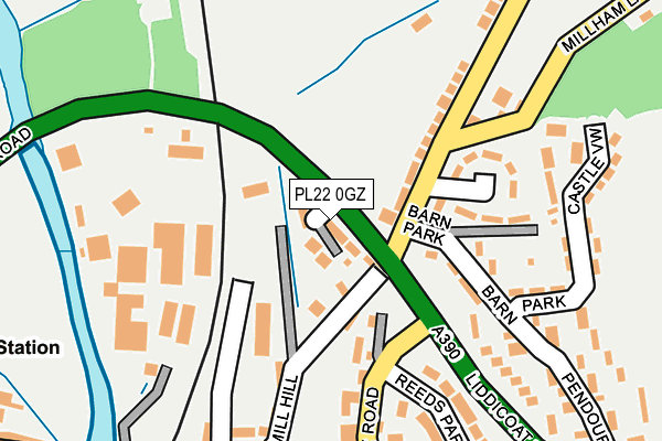 PL22 0GZ map - OS OpenMap – Local (Ordnance Survey)