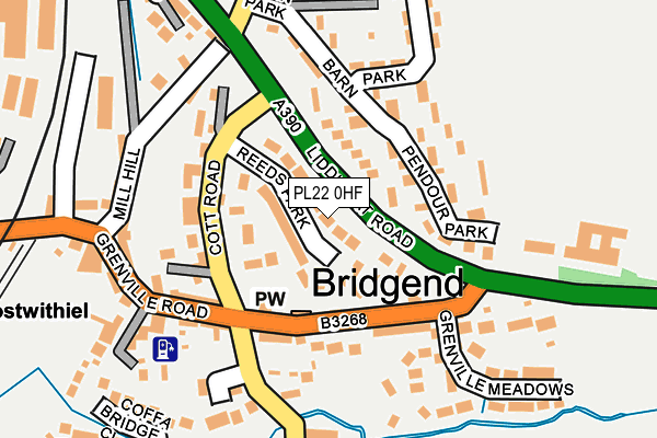 PL22 0HF map - OS OpenMap – Local (Ordnance Survey)