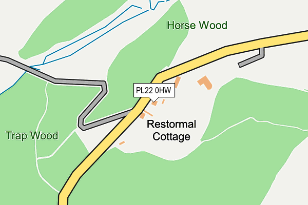 PL22 0HW map - OS OpenMap – Local (Ordnance Survey)