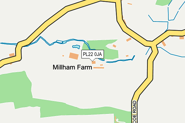 PL22 0JA map - OS OpenMap – Local (Ordnance Survey)