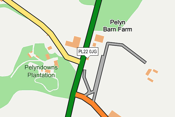 PL22 0JG map - OS OpenMap – Local (Ordnance Survey)