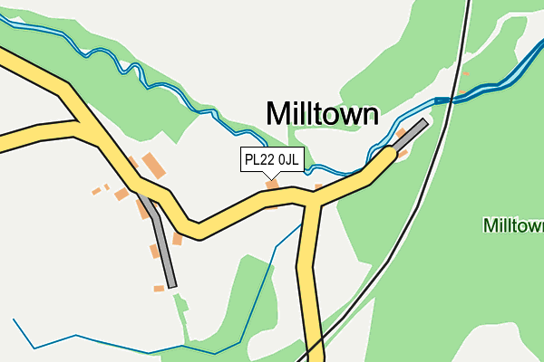 PL22 0JL map - OS OpenMap – Local (Ordnance Survey)