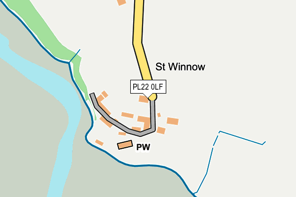 PL22 0LF map - OS OpenMap – Local (Ordnance Survey)