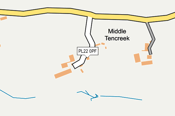 PL22 0PF map - OS OpenMap – Local (Ordnance Survey)