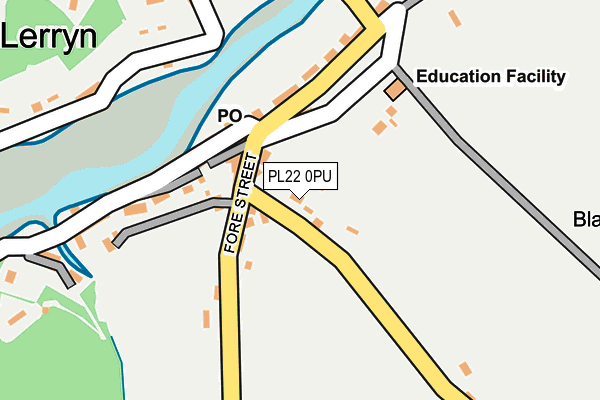 PL22 0PU map - OS OpenMap – Local (Ordnance Survey)