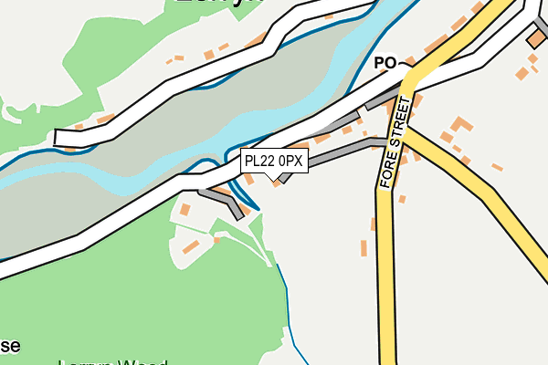 PL22 0PX map - OS OpenMap – Local (Ordnance Survey)