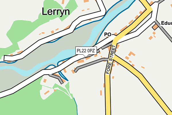 PL22 0PZ map - OS OpenMap – Local (Ordnance Survey)