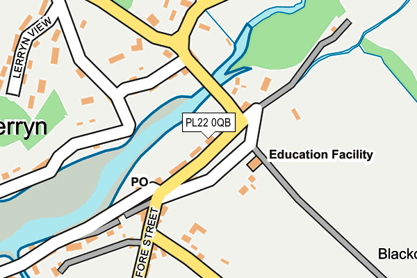 PL22 0QB map - OS OpenMap – Local (Ordnance Survey)