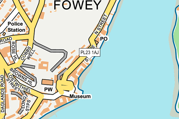 PL23 1AJ map - OS OpenMap – Local (Ordnance Survey)