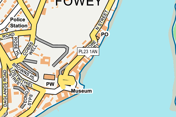 PL23 1AN map - OS OpenMap – Local (Ordnance Survey)