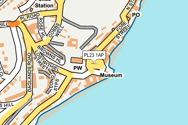 PL23 1AP map - OS OpenMap – Local (Ordnance Survey)