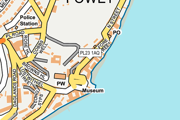 Map of THE DWELLING HOUSE AT FOWEY LIMITED at local scale
