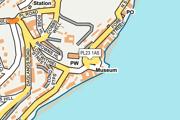 PL23 1AS map - OS OpenMap – Local (Ordnance Survey)