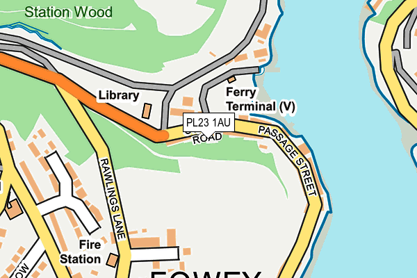 PL23 1AU map - OS OpenMap – Local (Ordnance Survey)