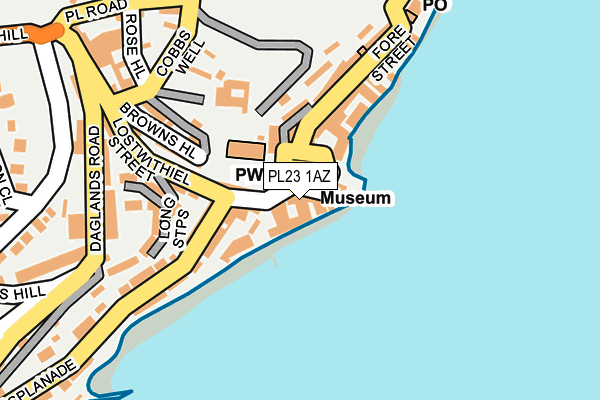 PL23 1AZ map - OS OpenMap – Local (Ordnance Survey)