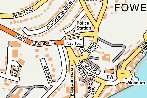 PL23 1BQ map - OS OpenMap – Local (Ordnance Survey)