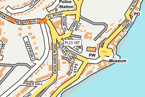 PL23 1BT map - OS OpenMap – Local (Ordnance Survey)