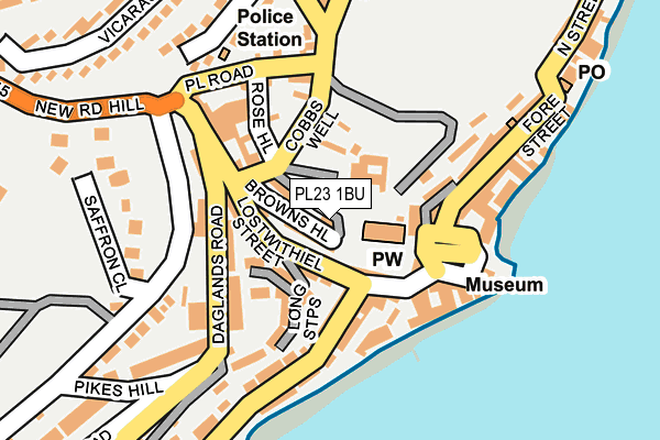 PL23 1BU map - OS OpenMap – Local (Ordnance Survey)