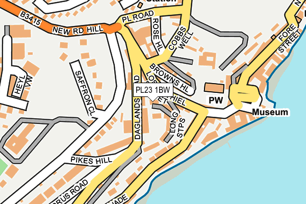PL23 1BW map - OS OpenMap – Local (Ordnance Survey)