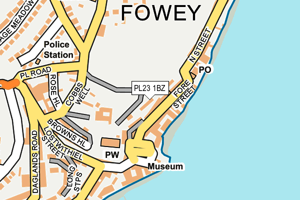 PL23 1BZ map - OS OpenMap – Local (Ordnance Survey)